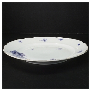 Porcelænsfad med blomstermønster fra KPM (str. Ø 30 cm)