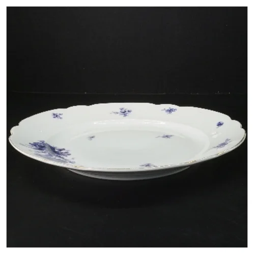 Porcelænsfad med blomstermønster fra KPM (str. Ø 30 cm)