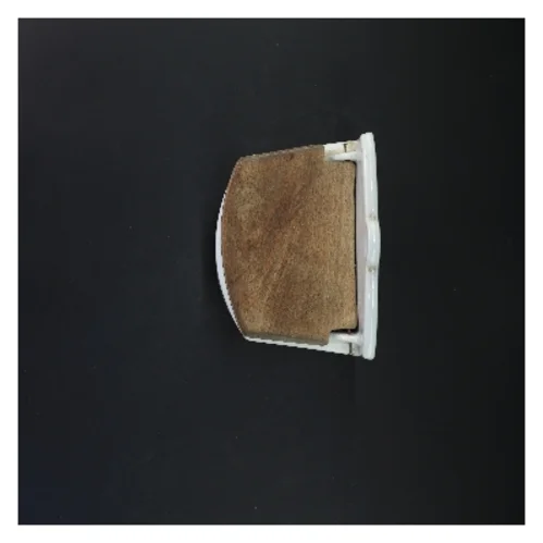 Vægmonteret krukke med træ låg (str. 16x17x11 cm)