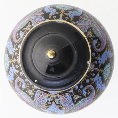 Dekorativ krukke med peacock design (str. Ø 5 cm)