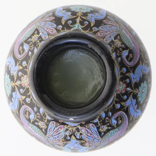 Dekorativ krukke med peacock design (str. Ø 5 cm)