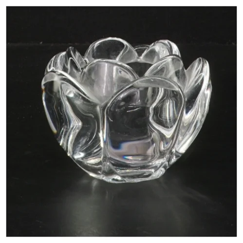 Glas lysestage fra Royal Copenhagen (str. Ø 10 cm)