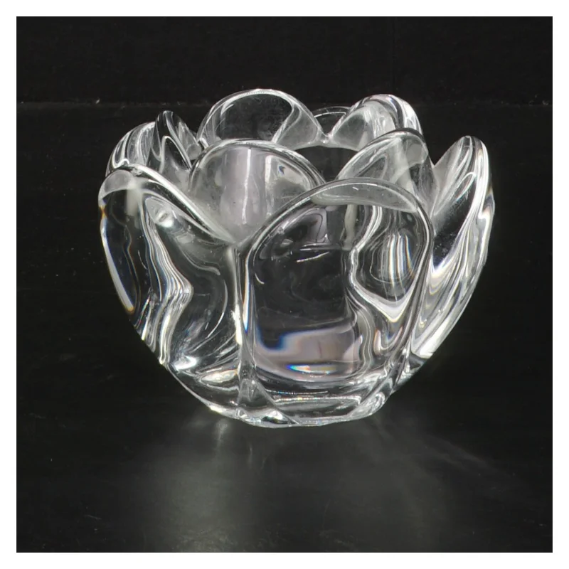 Glas lysestage fra Royal Copenhagen (str. Ø 10 cm)