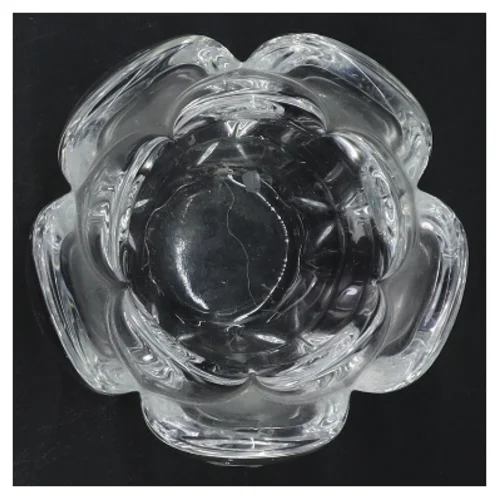 Glas lysestage fra Royal Copenhagen (str. Ø 10 cm)