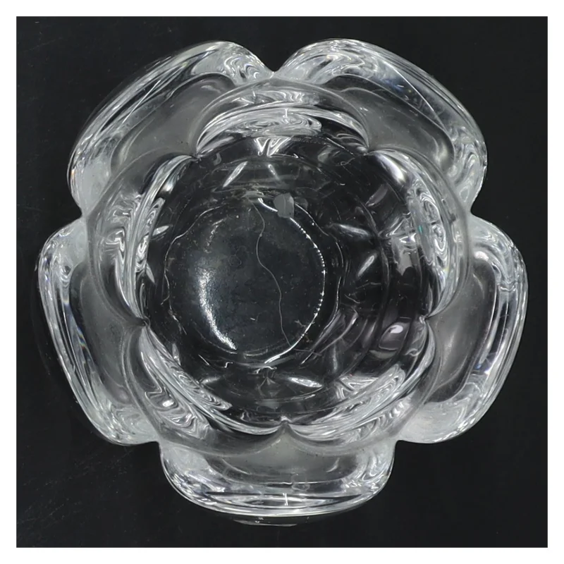 Glas lysestage fra Royal Copenhagen (str. Ø 10 cm)