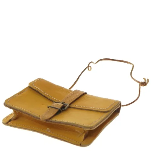 Lille ny gul skuldertaske/pung (str. 12x10 cm)