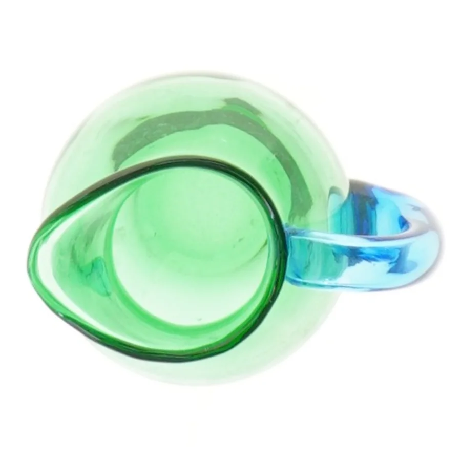 Glaskande med blå hank (str. 12,5 cm) fra Orrefors 