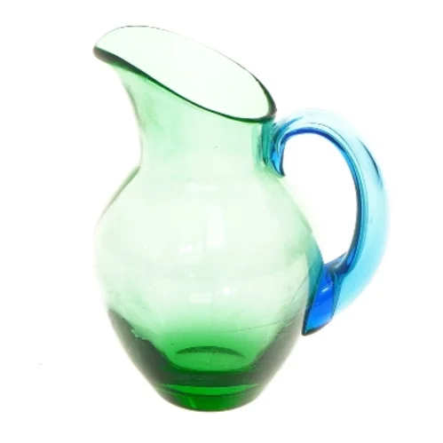 Glaskande med blå hank (str. 12,5 cm) fra Orrefors 