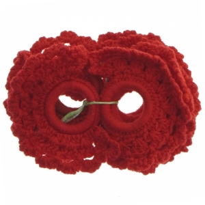 7 Hæklede ringe til lys (str.  ø 3 cm)