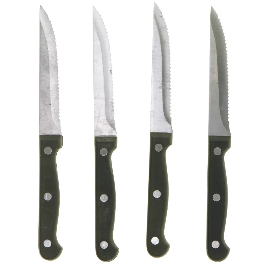 Sæt med fire nye bøfknive (str. 4 stk 21,5 cm)