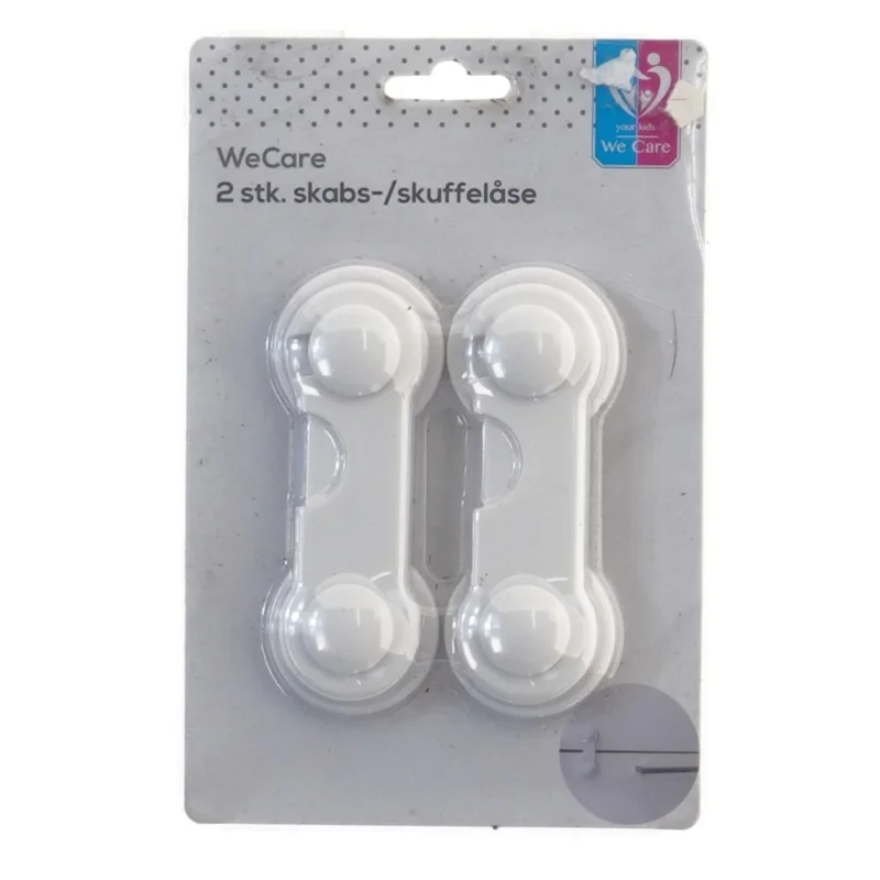 Nye Skabs-/skuffelåse, 2 stk fra WeCare (str. 10 cm)