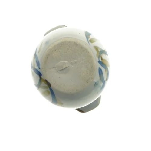 Lille keramisk skål med blomsterdesign (str. Ø 11x6 cm)