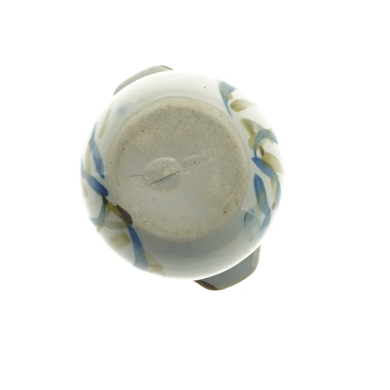 Lille keramisk skål med blomsterdesign (str. Ø 11x6 cm)