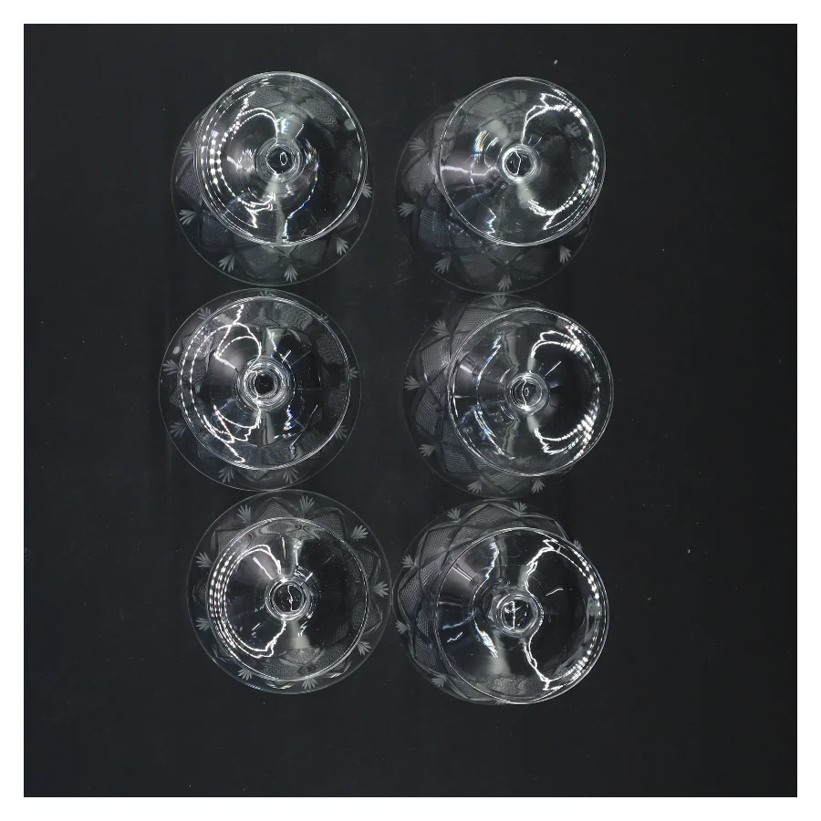 6 Krystal glas (str. 8,5x7,5 cm)fra Wien antik