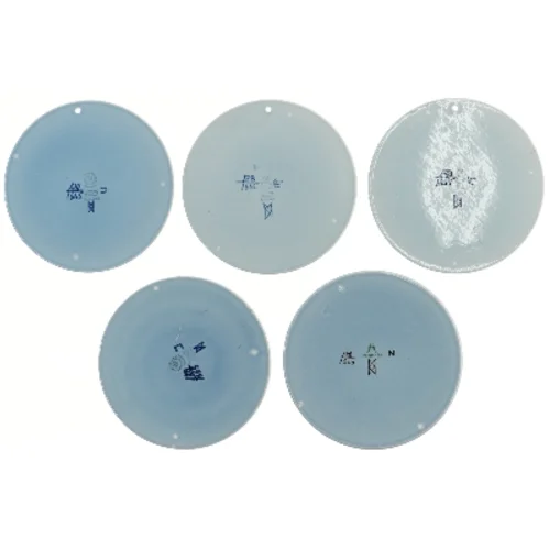 Royal Copenhagen platter, 5 stykker fra Royal Copenhagen (str. 5 styk, ø 15 cm)