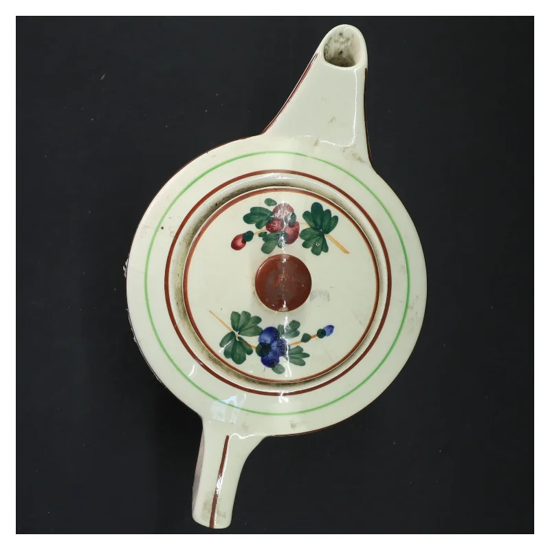 Porcelænskande med blomsterdekoration (str. 19x21 cm)