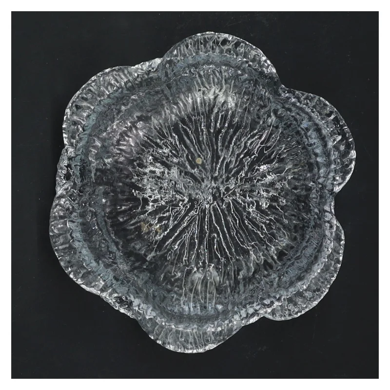  2 fyrfadsstager fra holmegaard med bølgede kanter (str. Ø 11 cm)