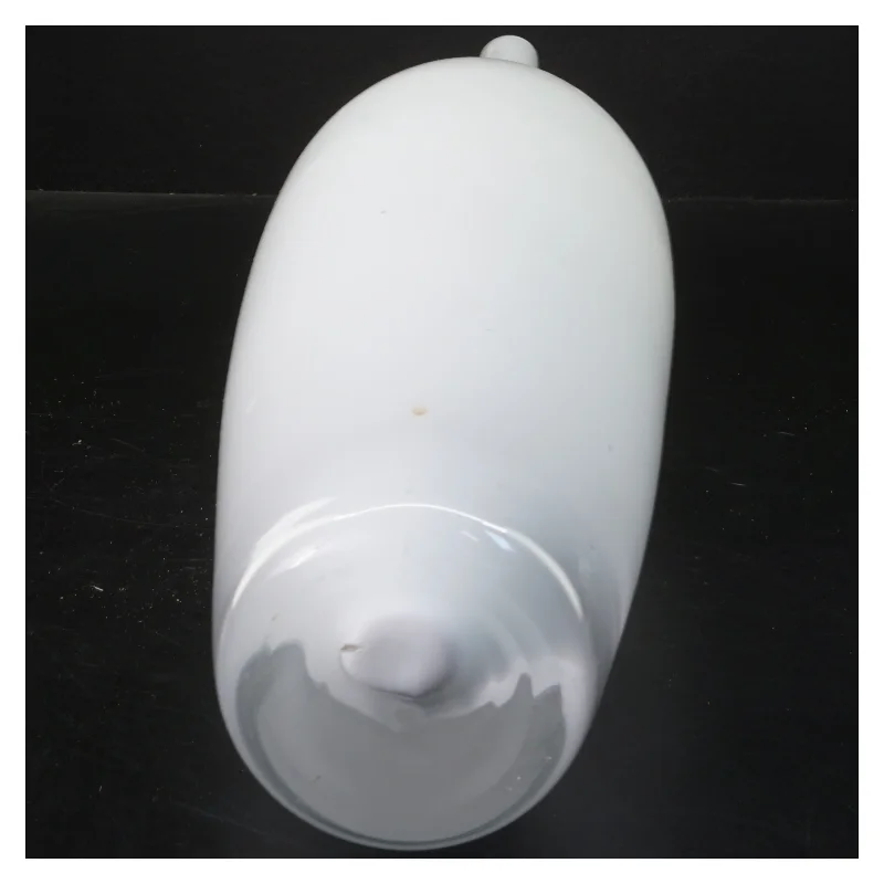 Hvid vase fra holmegaard (str. 44x11 cm)