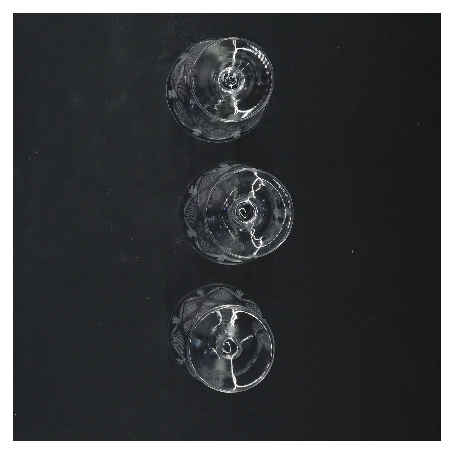 Krystalglas 3 stykker 8 cm (str. 3 styk, 8 cm)fra Wien antik