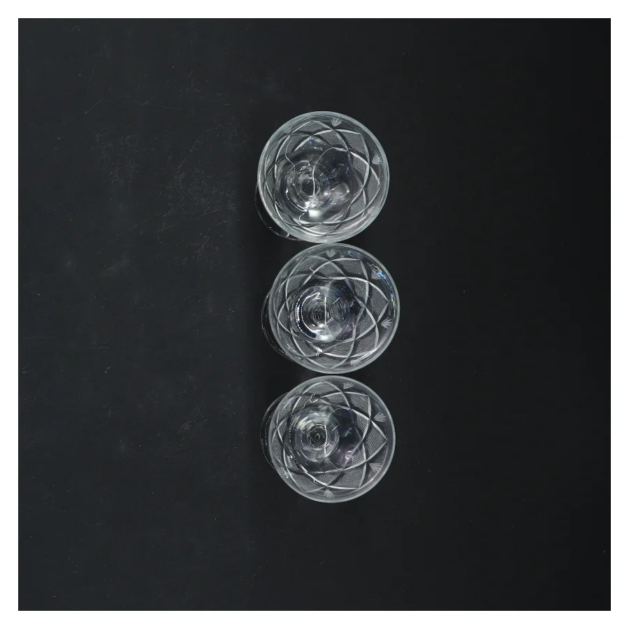 Krystalglas 3 stykker 8 cm (str. 3 styk, 8 cm)fra Wien antik