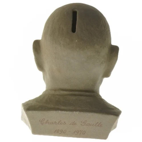 Keramik sparebøsse fra Bikuben (str. 11x18x14 cm)af Charles de Gaulle