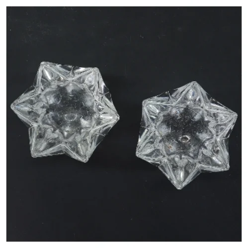 Sæt med 2 glaslysestager (str. 2 stk 9,5x8 cm)