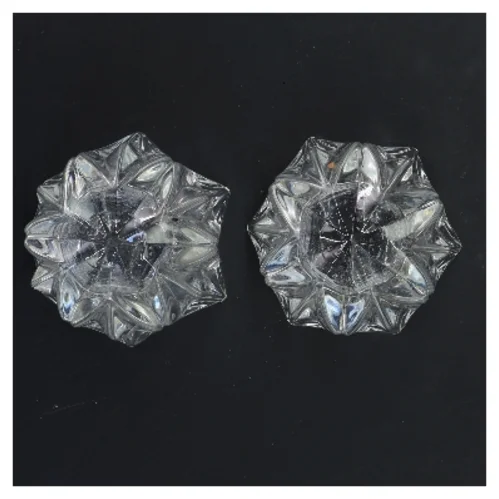 Sæt med 2 glaslysestager (str. 2 stk 9,5x8 cm)