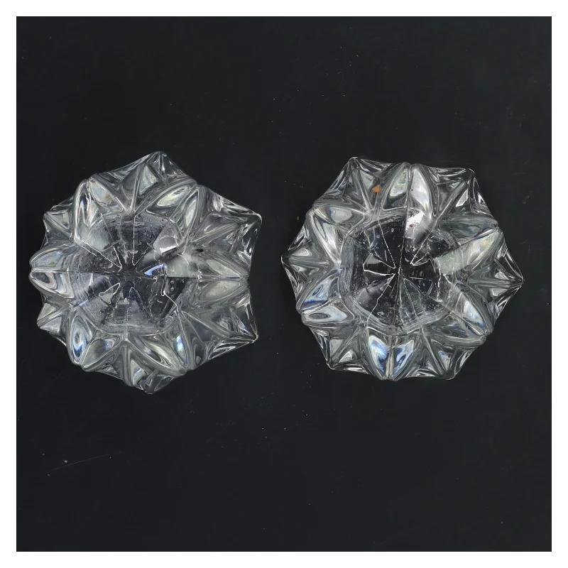 Sæt med 2 glaslysestager (str. 2 stk 9,5x8 cm)