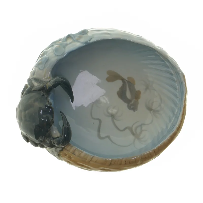 Royal Copenhagen skål med krabber og fiskemotiv fra Royal Copenhagen (str. Ø 23 cm)