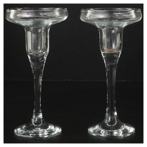Glas lysestager 17 cm (str. 17 cm)