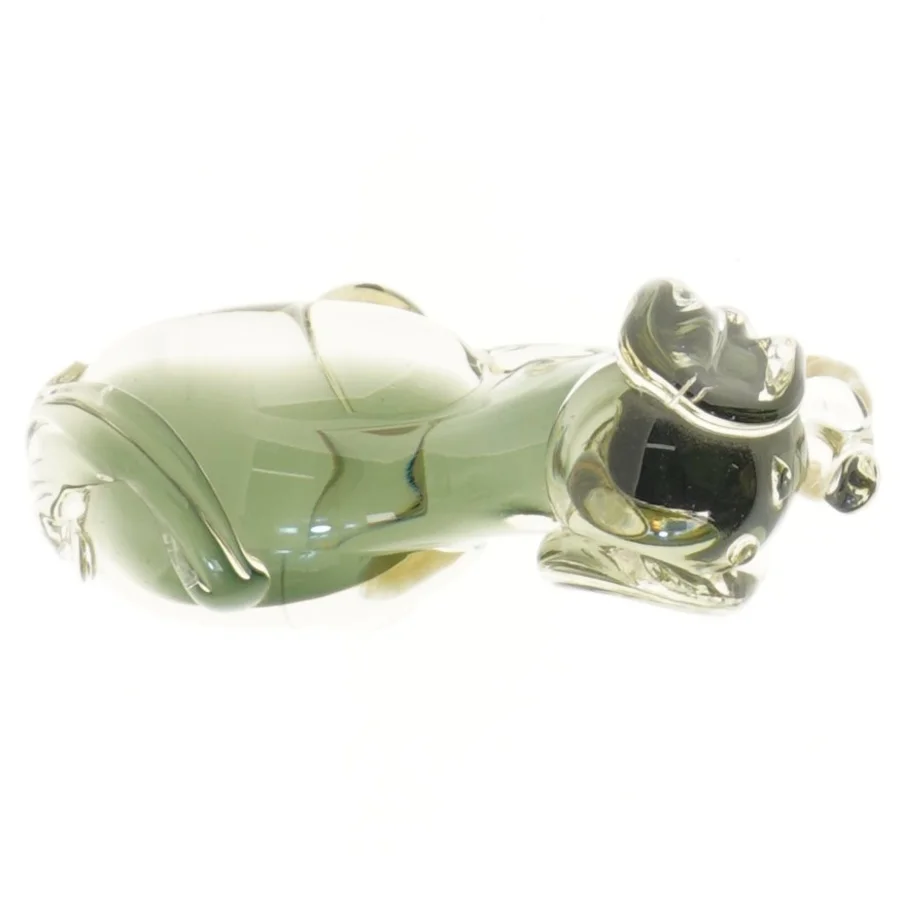 Glasdachshund figur fra holmegaard(str. 16 cm)