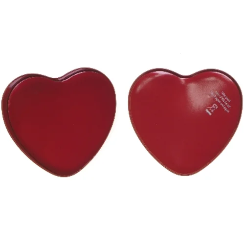 Hjerteformet metaldåse fra Interflora (str. 15x14 cm)