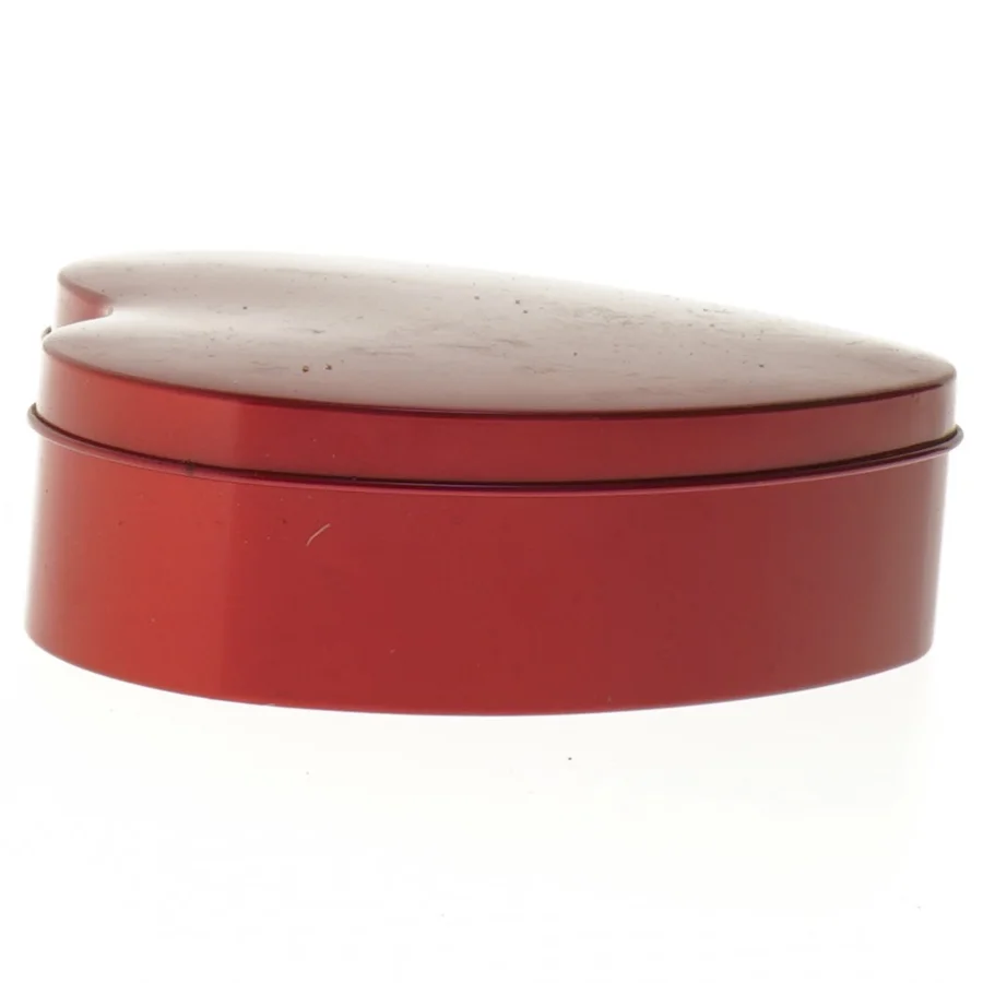 Hjerteformet metaldåse fra Interflora (str. 15x14 cm)