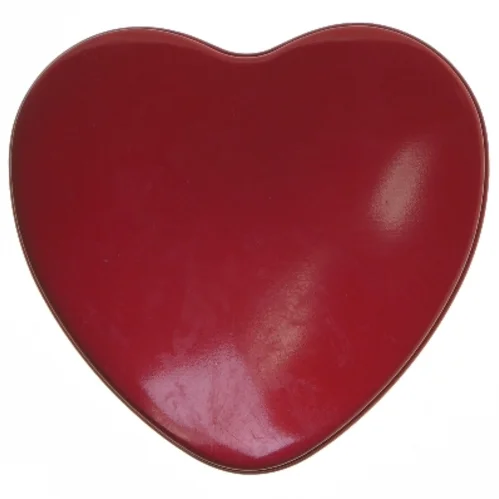 Hjerteformet metaldåse fra Interflora (str. 15x14 cm)