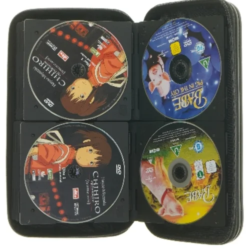 22 DVD i mappe med børnefilm fra A11 (str. 28x16x5 cm)