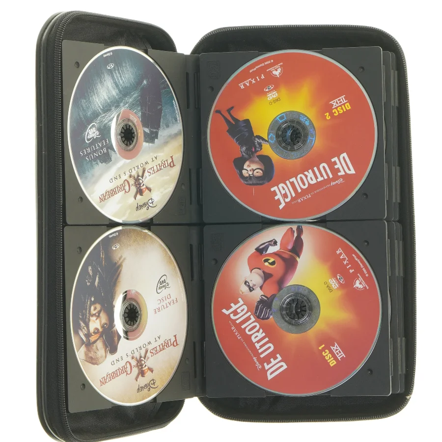 22 DVD i mappe med børnefilm fra A11 (str. 28x16x5 cm)