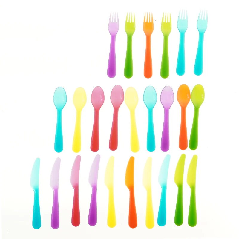 Plastik bestiksæt, 17,5 cm fra IKEA (str. 17,5 cm)6 gafler, 9 skeer og 10 knive