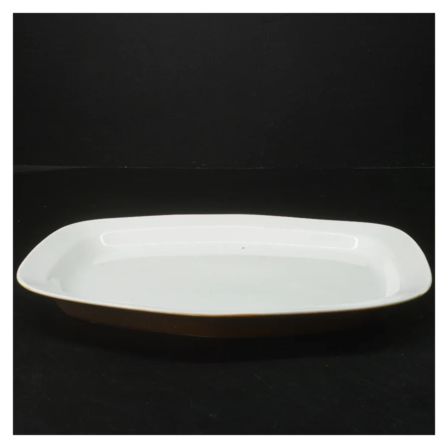 Flot fad med brun kant fra B&G (str. 28x23 cm)