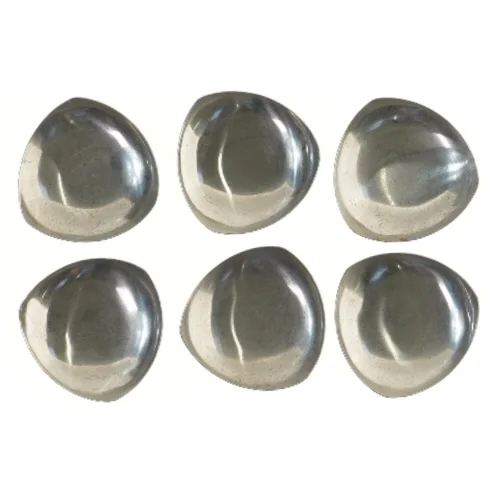 6 Rustfrie stål aske bægre (str. 6 styk, ø 8 cm)