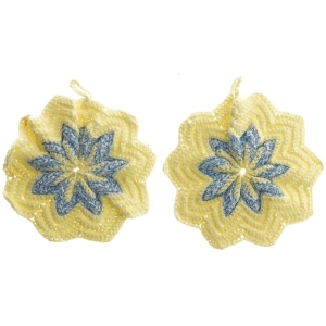 Gamle Hæklede grydelapper med stjernemønster (str. 15 cm)