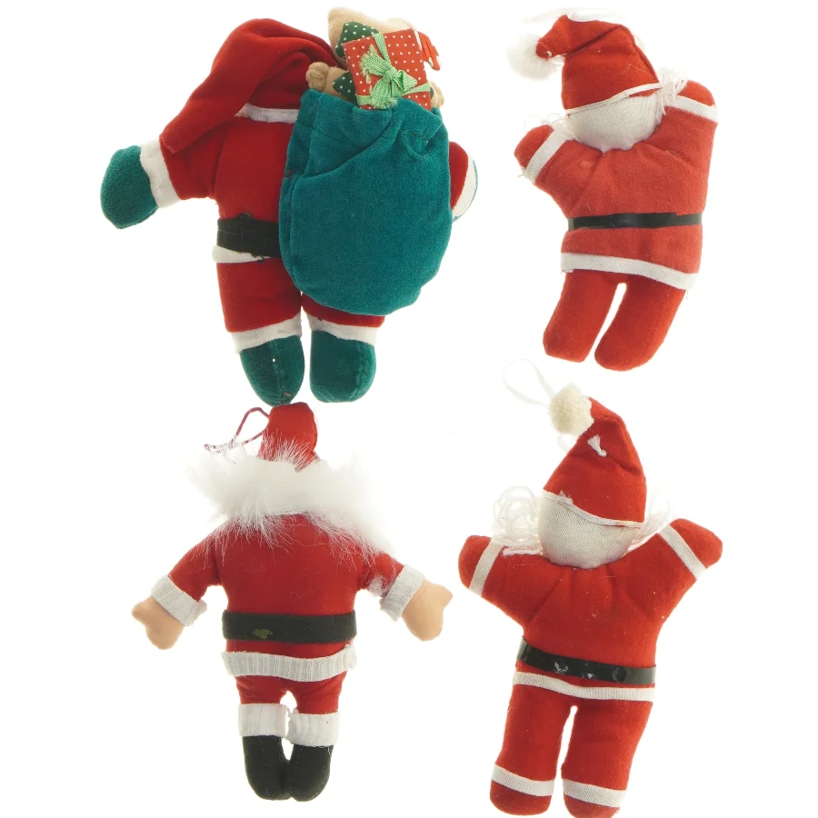 Fire julemand pyntegenstande (str. 16 cm)