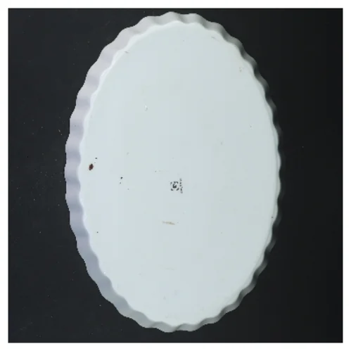 Ovale ildfaste fade med bølget kant fra Galzone (str. 27,5-18 cm)