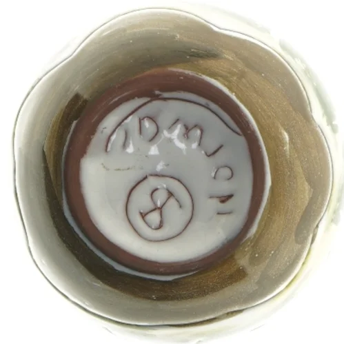 Dekorativ vase med landskabsmotiv (str. 17,5 cm)fra Norge 