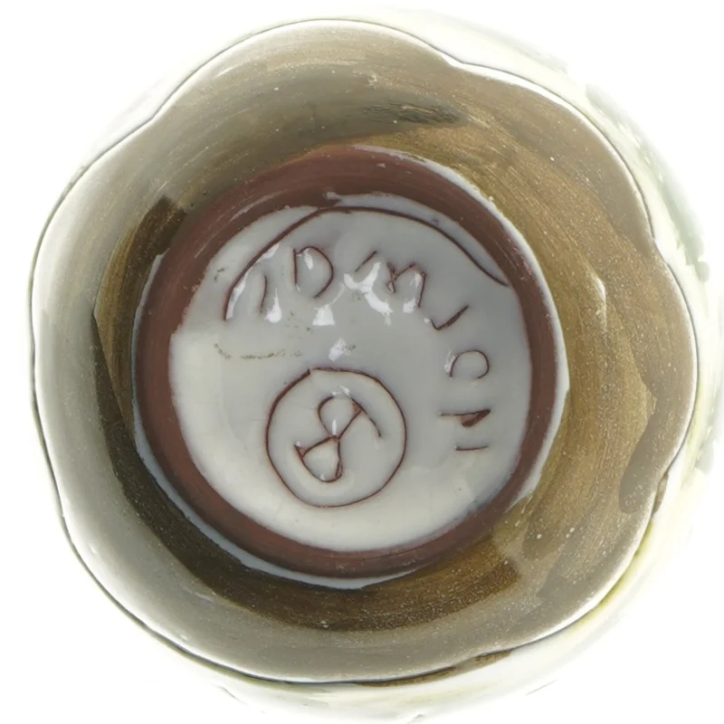 Dekorativ vase med landskabsmotiv (str. 17,5 cm)fra Norge 