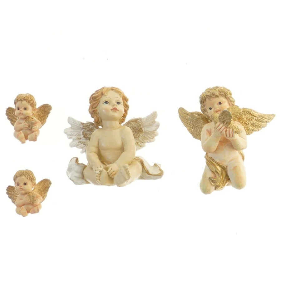 Dekorative englefigurer (str. 9,5 & 4 cm)