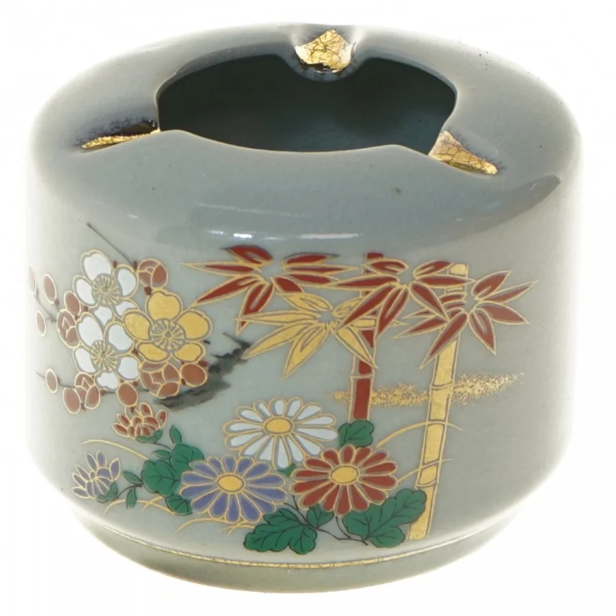 Dekoreret porcelæn skål (str. Ø 10 cm)