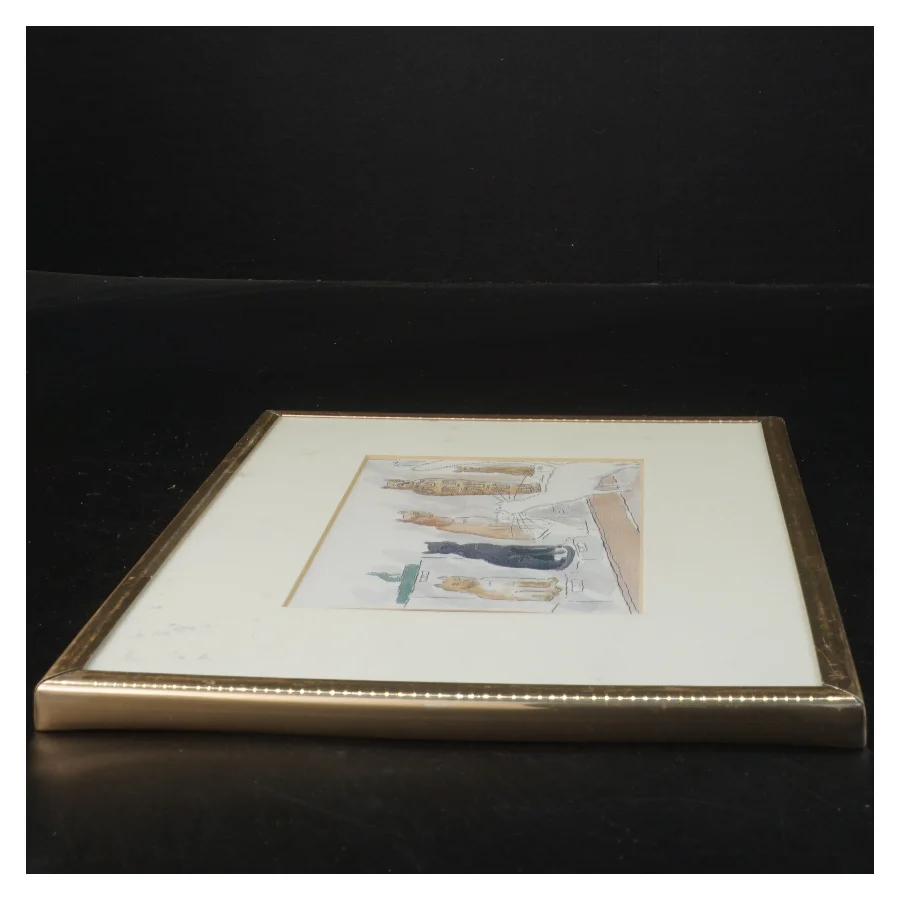 Indrammet billede med katte (str. 26x21x1 cm)