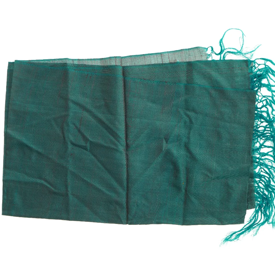 Nyt Grønt tørklæde med frynser (str. 50x166 cm)