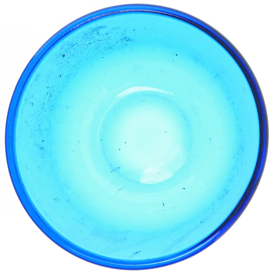 Blå glasskål (str. Ø 24 cm)
