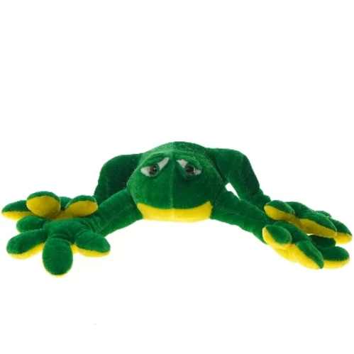 Grøn frø plysdyr (str. 33x14,5 cm)